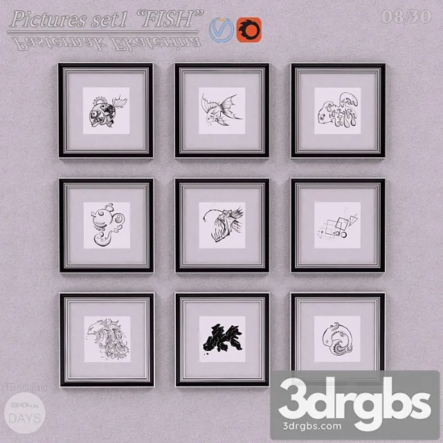 Fish Paintings 3D Model Download Fish Paintings 3D Model Download