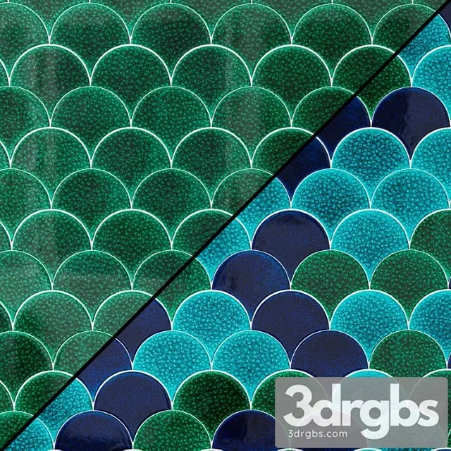 Fish Scale Tile 1 3D Model Download