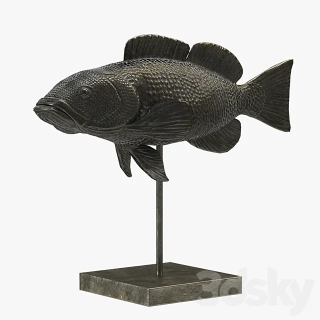 Fish Sculpture – PBR lowpoly 3D model 3D Model Fish Sculpture – PBR lowpoly 3D model 3D Model