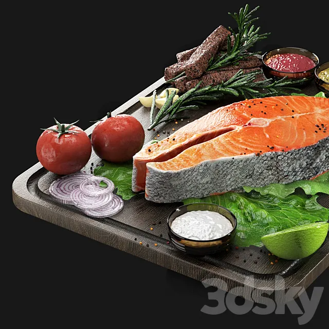 fish steak 3D Model