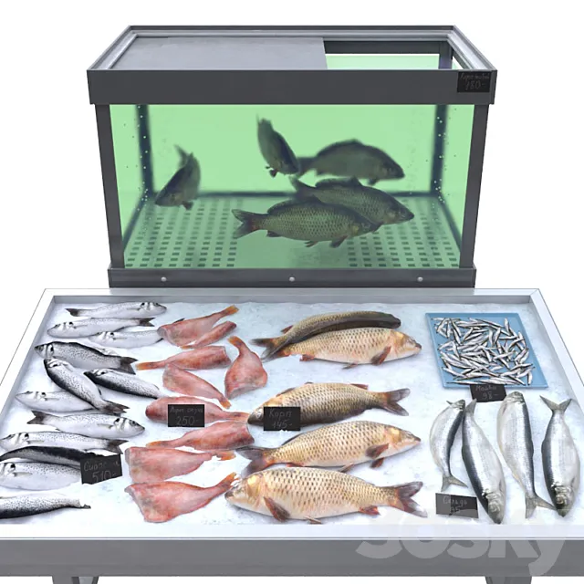 Fish store 3D Model
