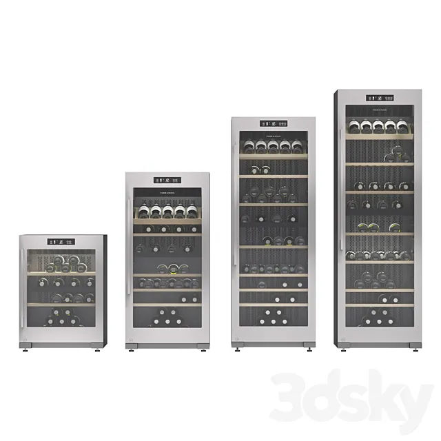 Fisher and Paykel \ Fisher and Paykel wine coolers set 3DModel Fisher and Paykel \ Fisher and Paykel wine coolers set 3DModel