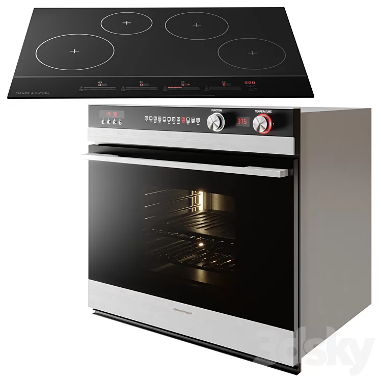 Fisher & Paykel Cooktop and Built-in Oven 3D Model