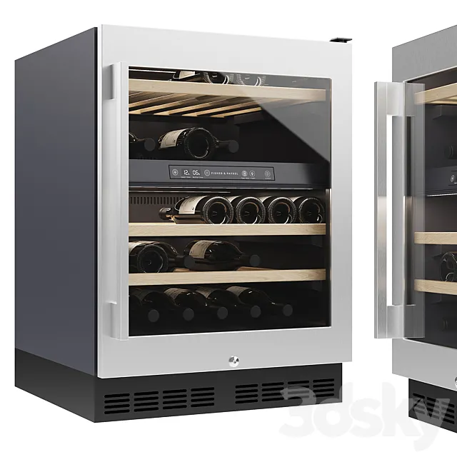 Fisher & Paykel RS60RDWX1. Wine cabinet 3D Model Fisher & Paykel RS60RDWX1. Wine cabinet 3D Model
