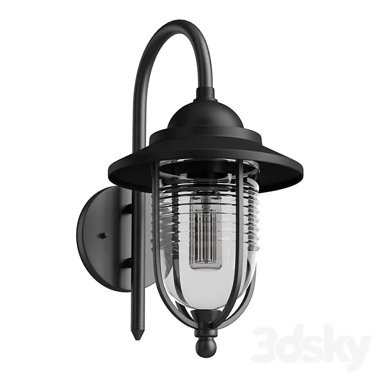 Fishermans Wall Lantern Black 3D Model Free Download