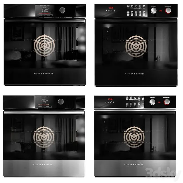 Fisher&paykel Kitchen Appliance Set No2 3D Model Fisher&paykel Kitchen Appliance Set No2 3D Model