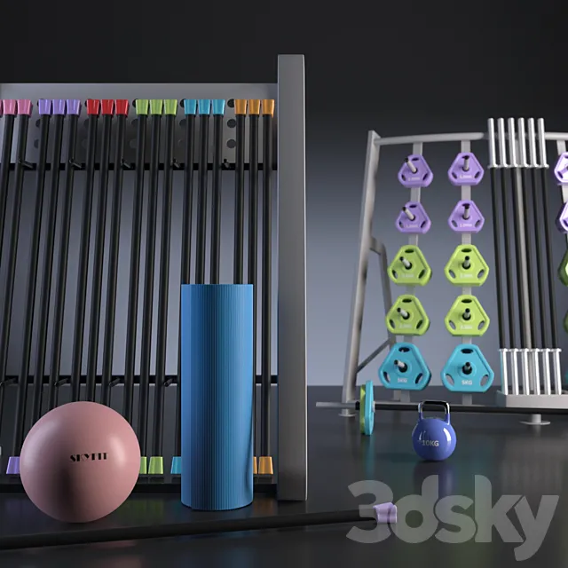 Fitness accessories _ Fitness Accessories 3DModel