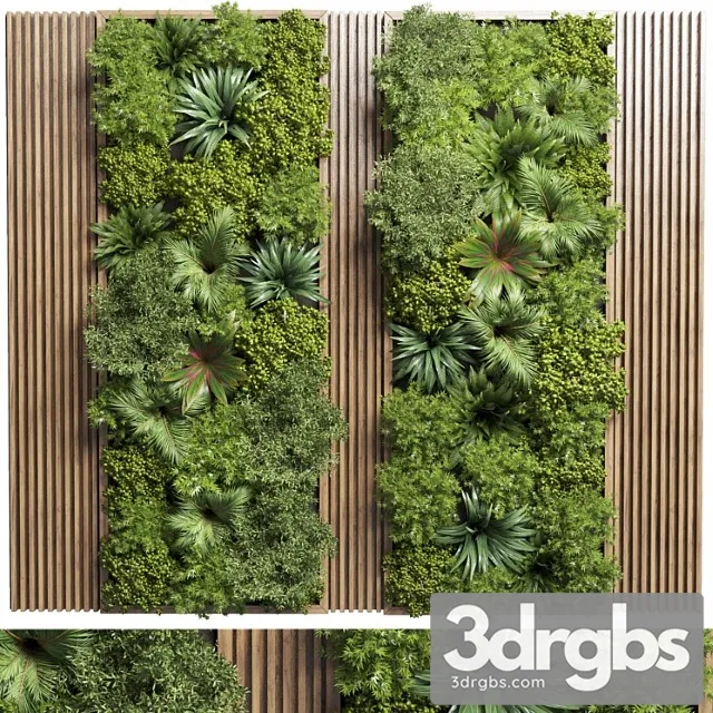 Fitowall Wood Frame Vertical Graden Wall Decor Bax 3D Model Download