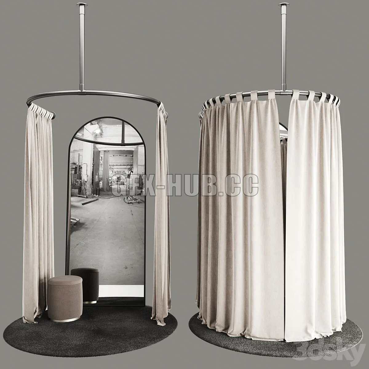 Fitting room for a clothing store 3D Model