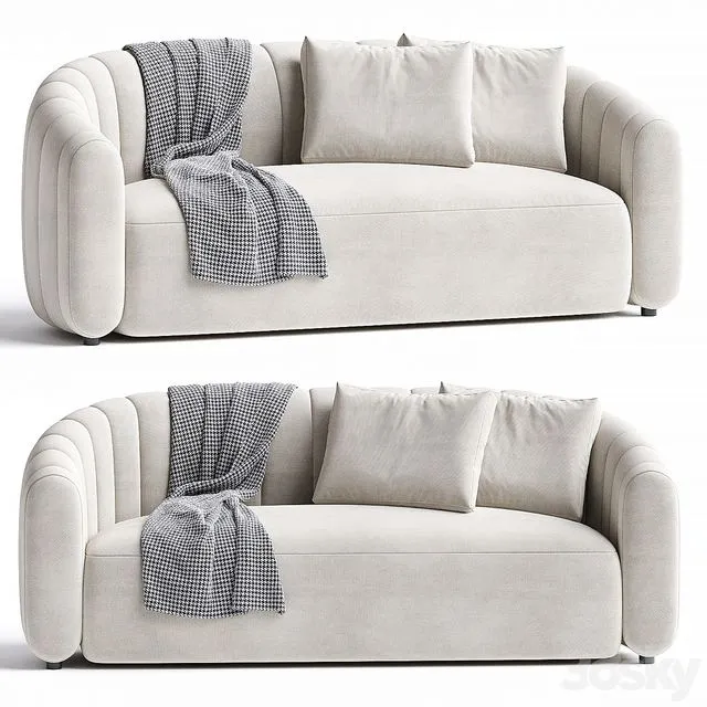FITZ LOVESEAT WOOLY SAND 3D Model