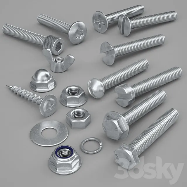 Fixing nuts screws bolts washers screws Free Download