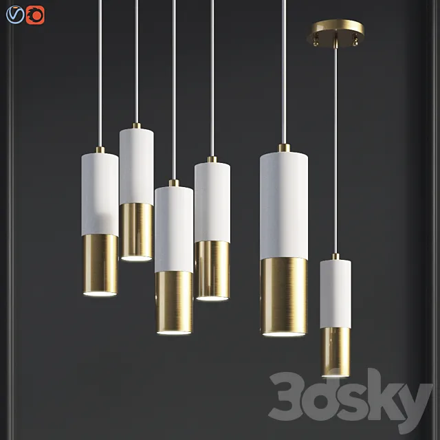 Fixture Favorit 1600-1P Ultra Pendenti White – Favorite 3D Model
