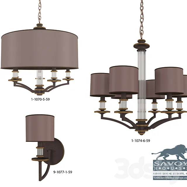 Fixtures Savoy House Europe Modern Royal 3D Model Fixtures Savoy House Europe Modern Royal 3D Model