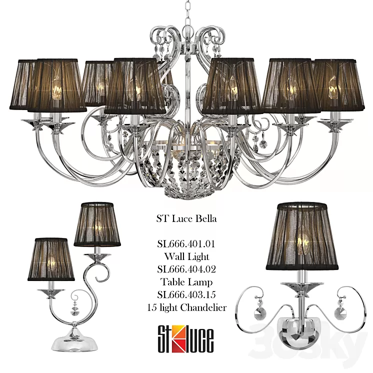 Fixtures ST Luce Bella Collection 3D Model Fixtures ST Luce Bella Collection 3D Model