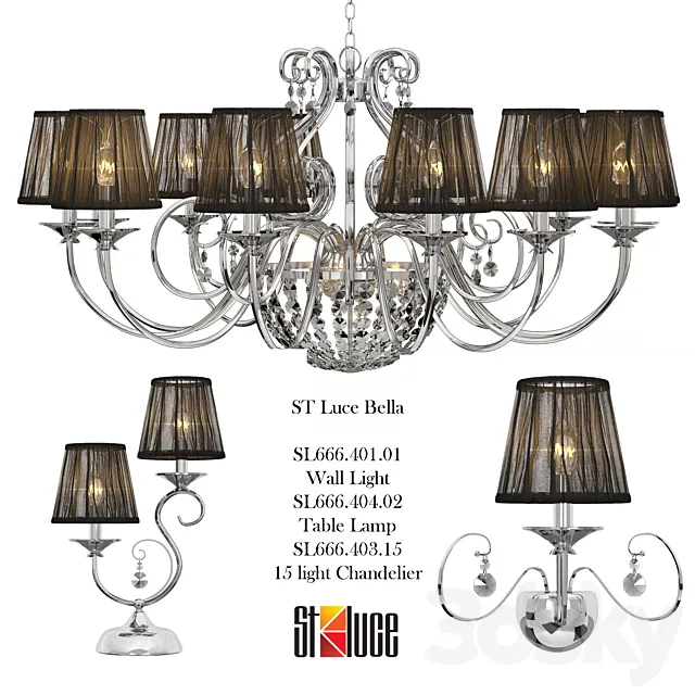 Fixtures ST Luce Bella Collection 3DModel Fixtures ST Luce Bella Collection 3DModel