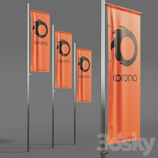 Flag 3D Model Flag 3D Model