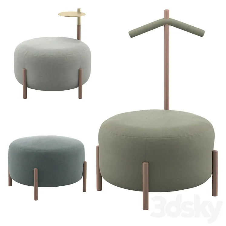 FLAG Pouffe By Bolzan Letti 3D Model Free Download