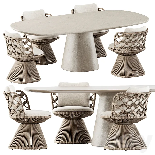 Flair O’ Outdoor chair and Allure O’ Outdoor by Bebitalia 3D Model