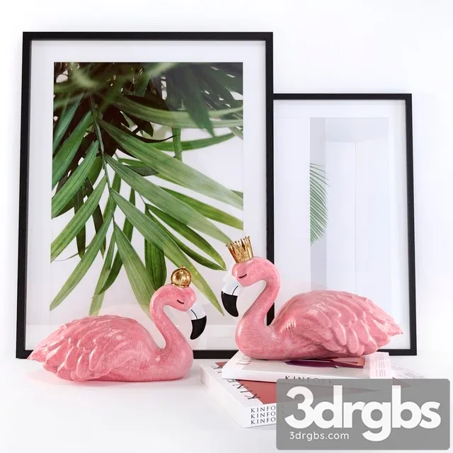 Flamingo Decorative Set 3D Model Download Flamingo Decorative Set 3D Model Download