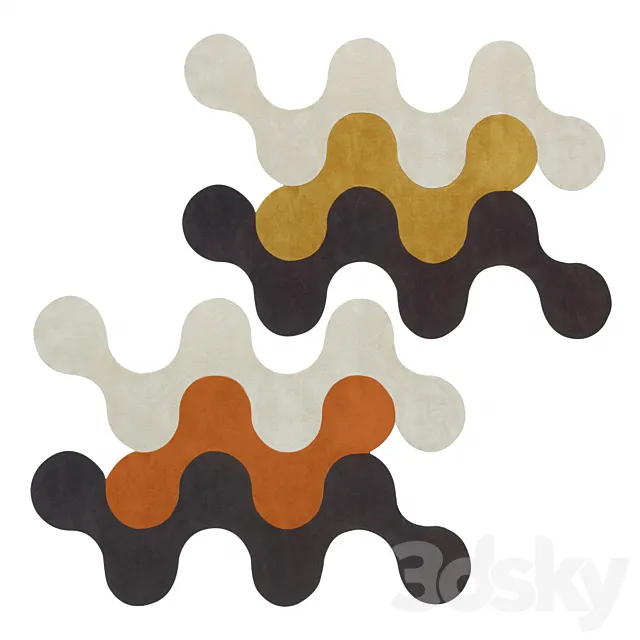 Flammes B carpet by Nowcarpets designer Vicente Vidal 3D Model