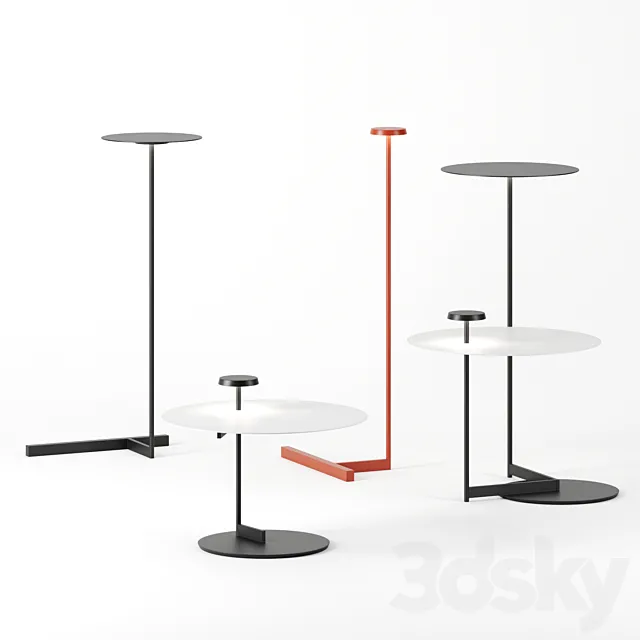 Flat floor lamps by Vibia 3DModel