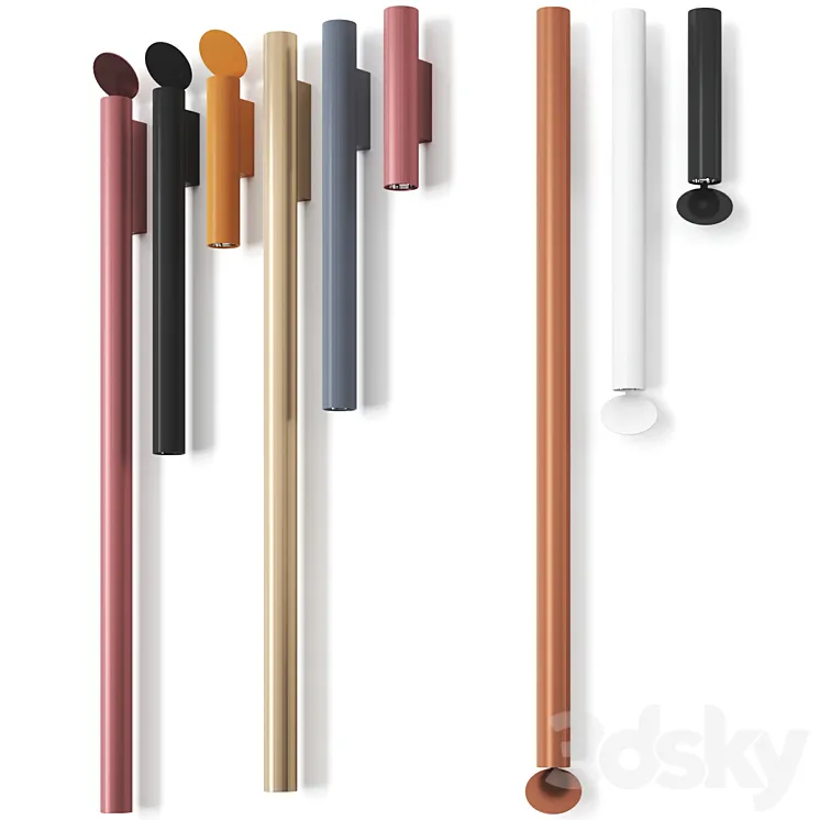 Flauta Riga Indoor by Flos Wall Lamp 3D Model Free Download