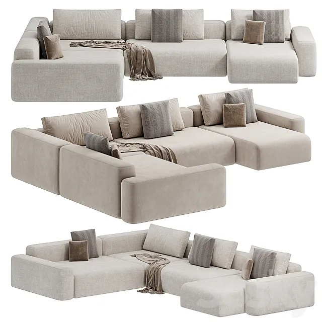 Flavio Linia Contempo Sofa 2 3D Model Flavio Linia Contempo Sofa 2 3D Model