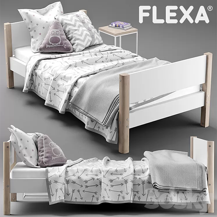 FLEXA SINGLE BED 3D Model FLEXA SINGLE BED 3D Model