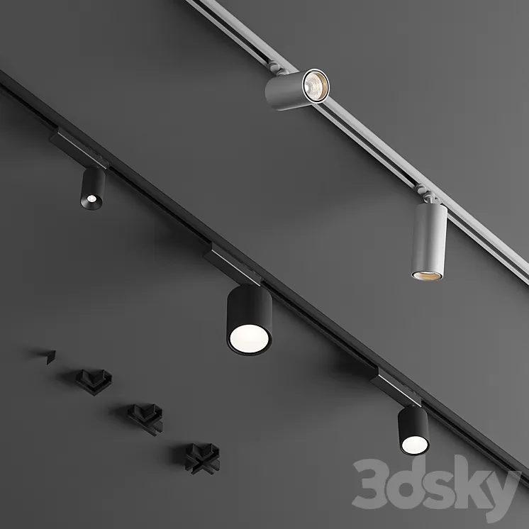 Flexalighting Track Projectors 3D Model Flexalighting Track Projectors 3D Model