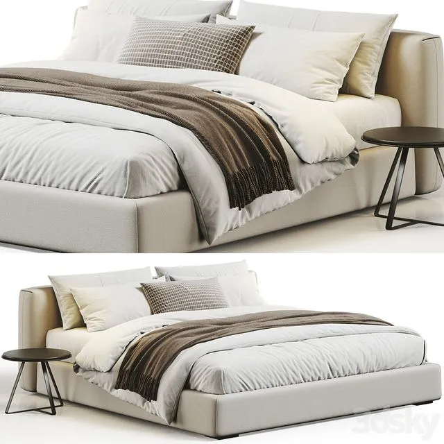Flexform Asolo Bed 3D Model Flexform Asolo Bed 3D Model