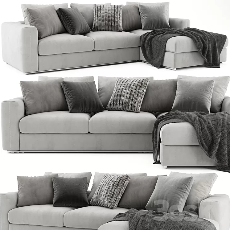 Flexform Asolo Sectional Sofa 3D Model Flexform Asolo Sectional Sofa 3D Model