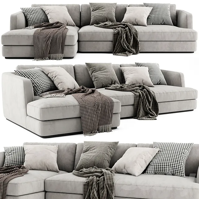 Flexform Barret Chaise Longue Sofa 3D Model Flexform Barret Chaise Longue Sofa 3D Model