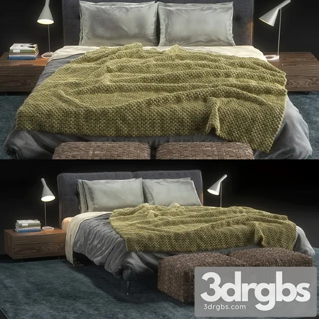 Flexform bed adda 2 3D Model Download Flexform bed adda 2 3D Model Download