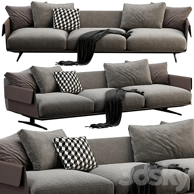 Flexform Bretton 3 Seater 3D Model Flexform Bretton 3 Seater 3D Model