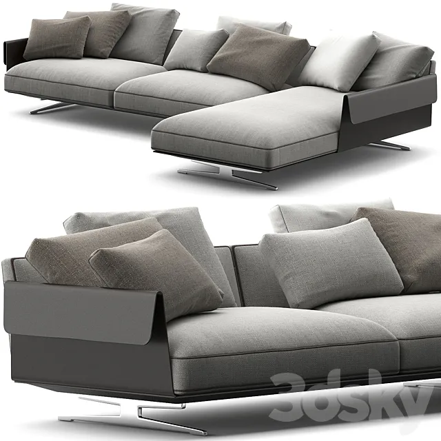 Flexform Bretton Chaise Longue 3DModel Flexform Bretton Chaise Longue 3DModel