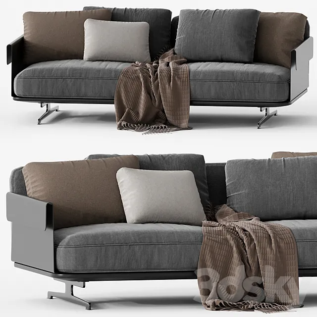 Flexform BRETTON Fabric sofa 3D Model Flexform BRETTON Fabric sofa 3D Model
