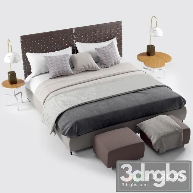 Flexform Cestone Bed 3D Model Download Flexform Cestone Bed 3D Model Download