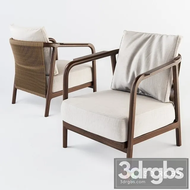 Flexform Crono Armchair 3D Model Download