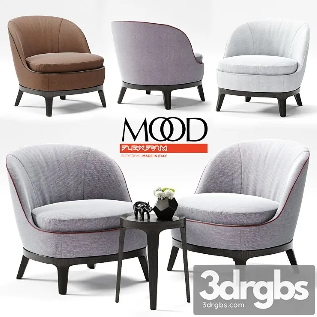 Flexform dragonfly armchair 03 3D Model Download