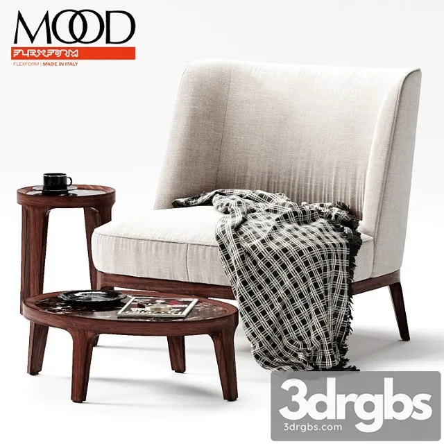 Flexform dragonfly armchair 3D Model Download