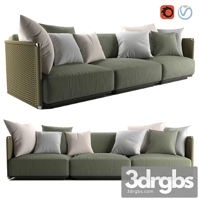 Flexform eddy outdoor sofa 2 3D Model Download Flexform eddy outdoor sofa 2 3D Model Download