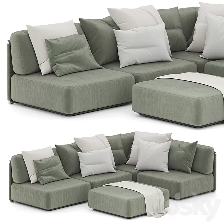 Flexform Eddy Sofa 3D Model Free Download