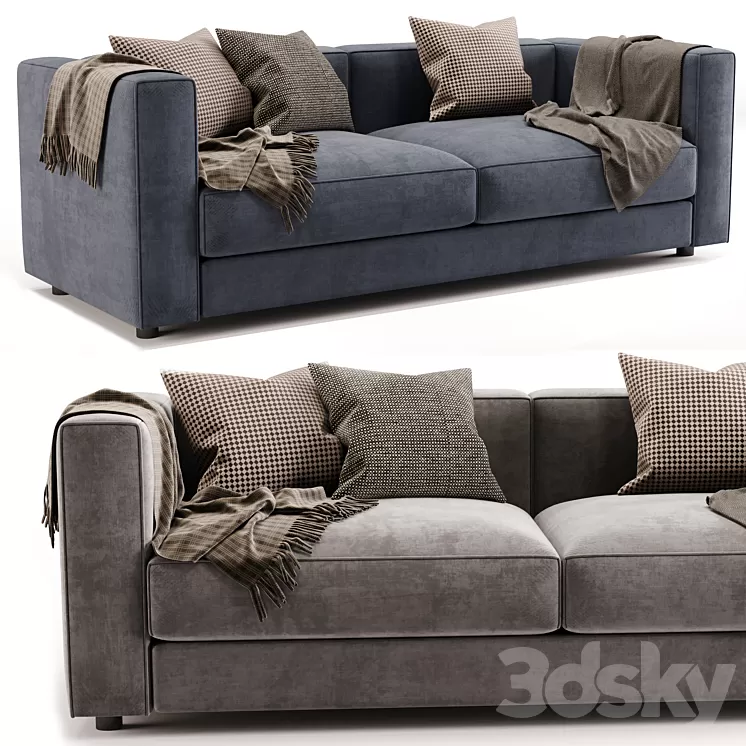 Flexform Ettore 2 seater Sofa 3D Model Free Download