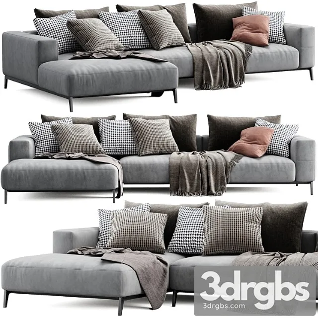 Flexform ettore chaise longue 2 3D Model Download Flexform ettore chaise longue 2 3D Model Download