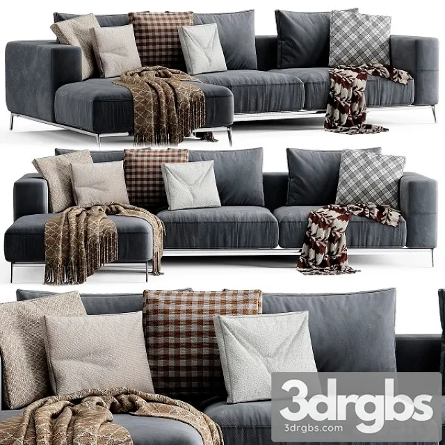 Flexform Ettore Chaise Longue Sofa 2 3D Model Download Flexform Ettore Chaise Longue Sofa 2 3D Model Download