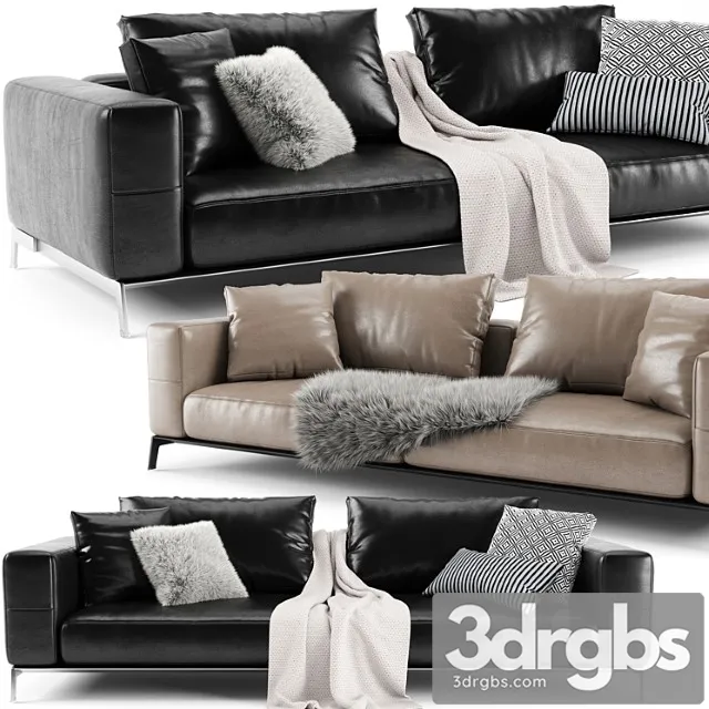 Flexform ettore sofa 2 3D Model Download Flexform ettore sofa 2 3D Model Download