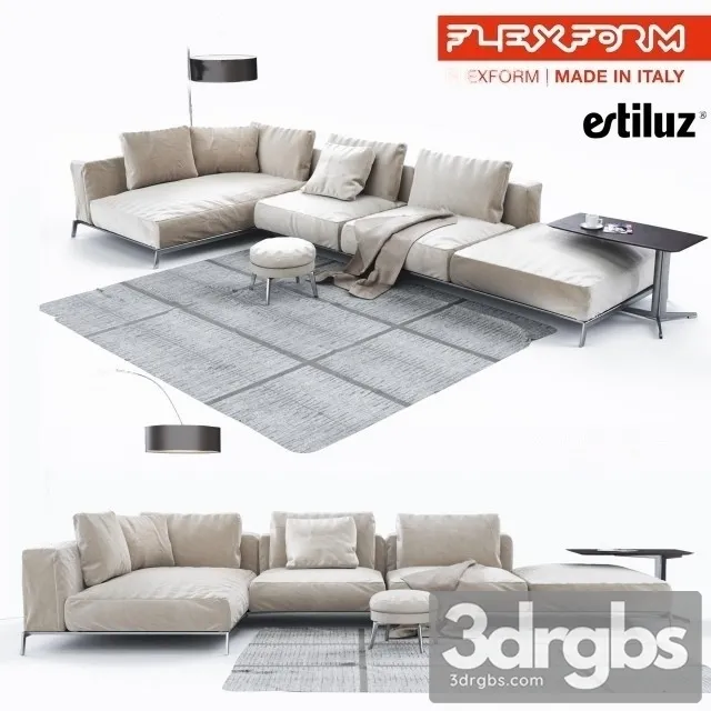 Flexform Ettore Sofa 3D Model Download Flexform Ettore Sofa 3D Model Download