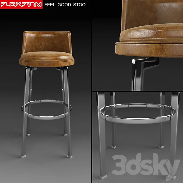 Flexform Feel Good Stool 3DModel Flexform Feel Good Stool 3DModel