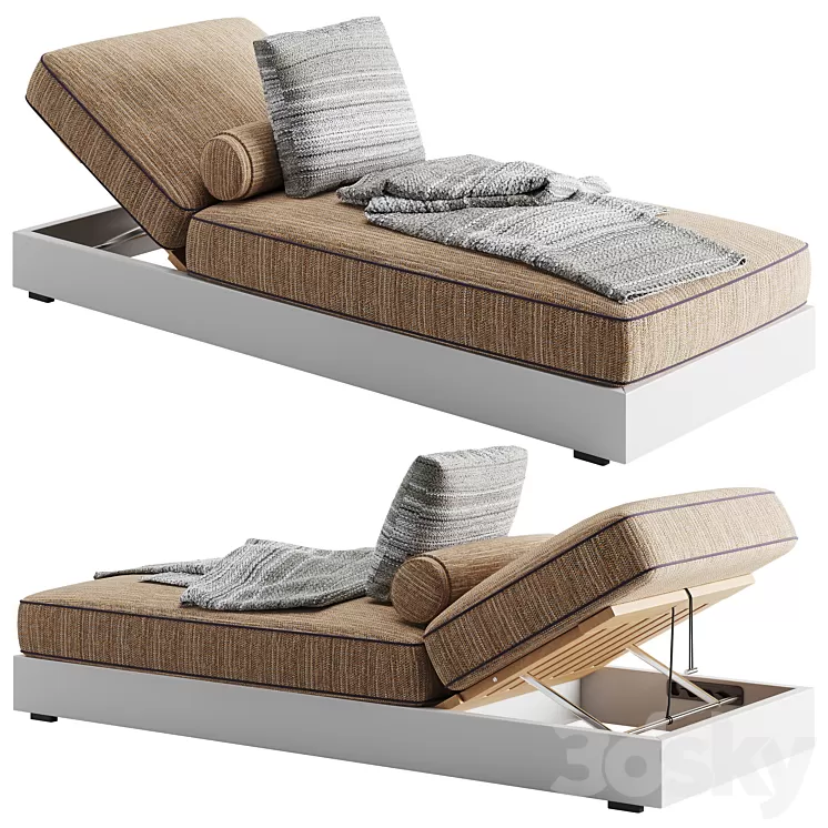 Flexform freeport chaise longue 3D Model Flexform freeport chaise longue 3D Model
