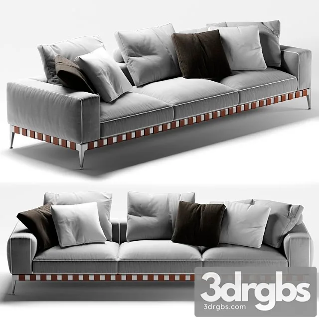 Flexform gregory 3 seater sofa 2 3D Model Download Flexform gregory 3 seater sofa 2 3D Model Download